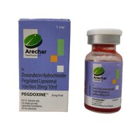 Pegdoxine Doxorubicin Hydrochloride Pegylated Liposomal Injection 20mg/10ml Vial - Red Solution, Sterile Injectable, Reduced Cardiotoxicity, Extended Circulation