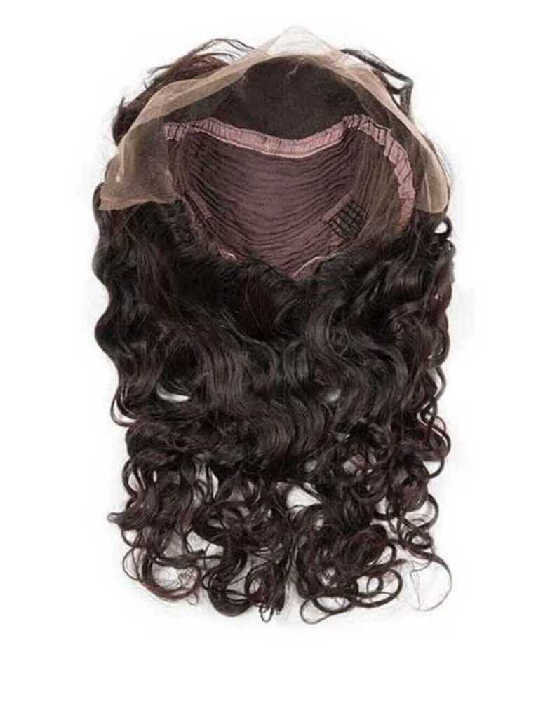 Natural Color Indian Remy Hair Wig Transparent Lace Deep And Natural  Wave Style Hair Extension