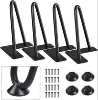 6 Inch Heavy Duty Hairpin Furniture Legs Metal Home DIY Projects for TV Stand Black 4PCS