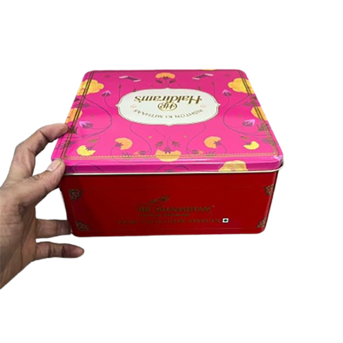 Sweet Tin Container - Color: As Per Requirement