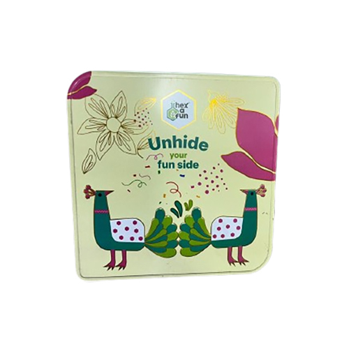 Printed Tin Container - Color: As Per Requirement