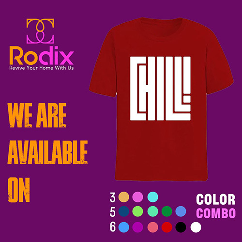 Mens Cotton T-Shirt - Color: Multicolor