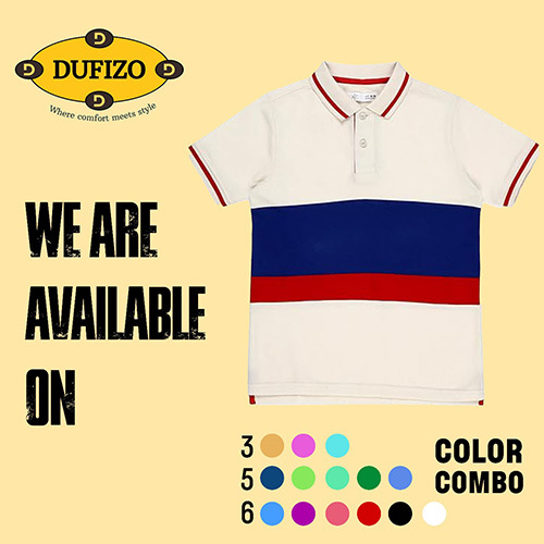 Mens Collard Polo T-Shirt