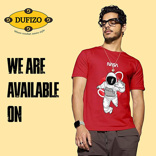 Mens Astronaut Printed T-Shirt - Color: Multicolor