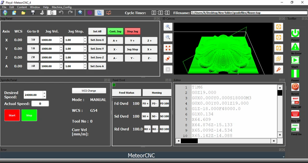 Meteorcnc:3f Series : 3-axis Cnc Controller With Pc Based Software - Application: Industrial
