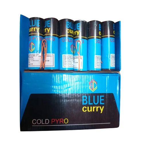 Blue Curry Pyro Cold Fountain - Color: Multicolor