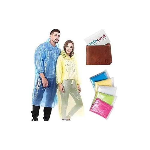 Rain Card Pocket Raincoat - Color: Multicolor