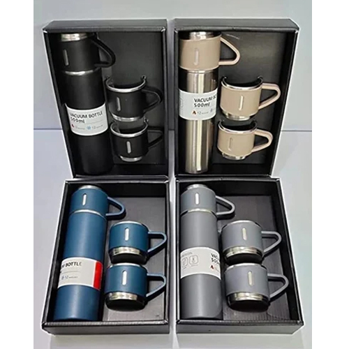 500ml Vacuum Flask Bottle - Metal, 500ml Capacity, Round Shape, Multicolor Options | Ideal for Outdoor Activities & Daily Hydration