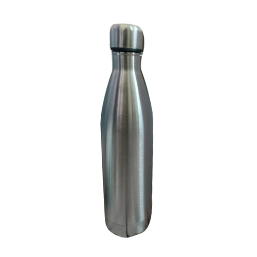 Stainless Steel Water Bottle - Metal, Various Sizes, Silver Color - Round Shape, Warranty Included for Everyday Hydration Needs