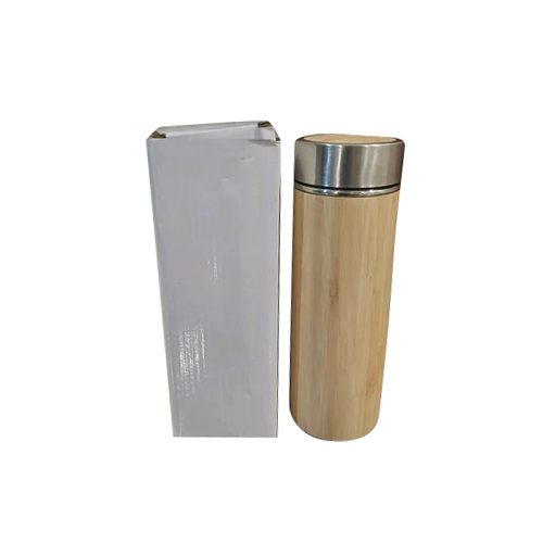 Customize Bamboo Bottle - Bamboo Material, 500 mL Size, Brown Color | Eco-Friendly, Personalizable with Custom Designs or Logos