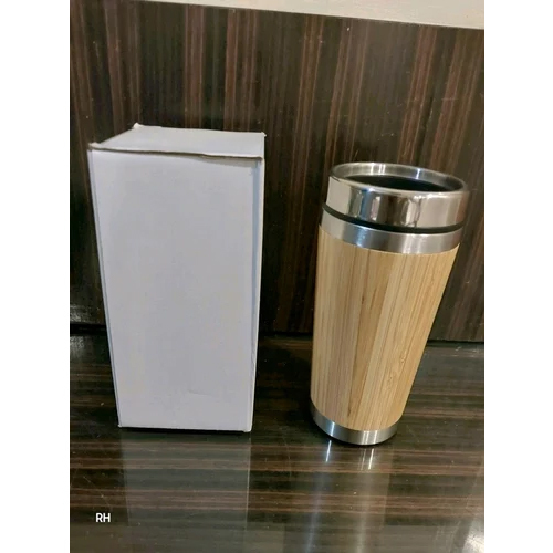 500ml Bamboo Coffee Mug - Bamboo Material, 500ml Size, Brown Color, Modern Style, Polished Finish | Eco-Friendly Beverage Container