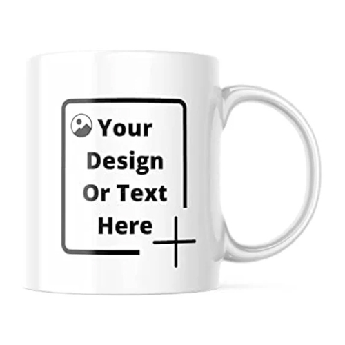 Customized Coffee Mug - Ceramic Material, Various Sizes, Classic White Color | Sturdy Ceramic Handle, Polished Surface Finish for Easy Customization