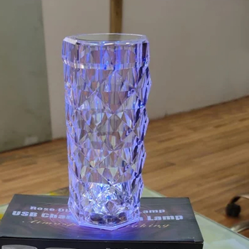 Crystal Lamp - High-Quality Crystal, Various Sizes, Transparent Color, Round Shape - Modern Electric Lighting for Stylish Decor