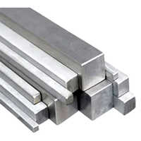 6063 Aluminium Square Bar - Color: Silver