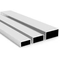 5052 Aluminium Alloys Rectangular Pipes - Color: Silver