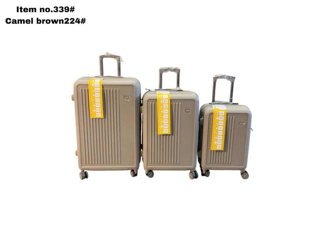 Lb 339 Light Green And Camel Brown Trolly Bag