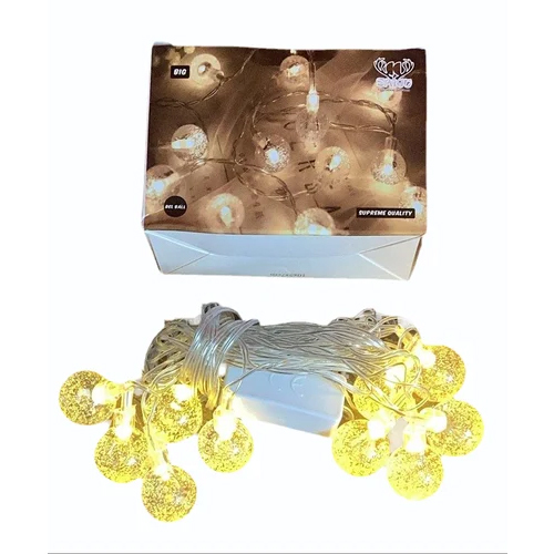 Gel Ball Light 10 Pcs Diwali Light - Durable Plastic, Various Sizes, Warm Yellow Glow | Modern Round Shape, Indoor Use Only