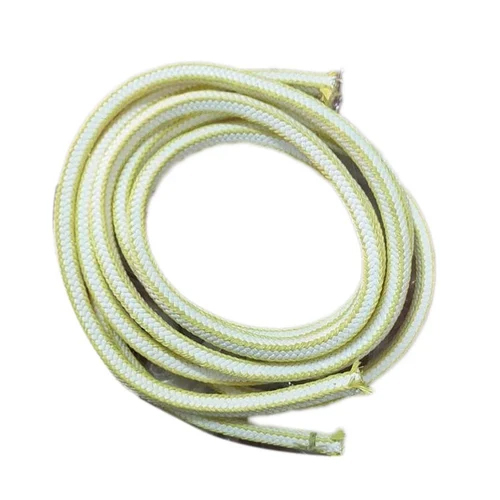 Expanded White PTFE Yarn Reinforced With Aramid Yarn At Corner