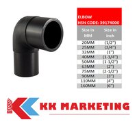 HDPE Elbow - 110mm Diameter, Black Round Design for Welding Connections | Durable, Versatile for Water, Chemical, and Industrial Applications with Warranty