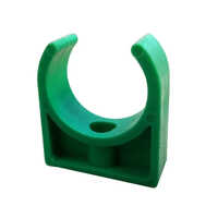Ppr Pipe Clamp - Plastic Material, 1/2 Inch Diameter, Green Color | Round Shape, Corrosion-resistant, Easy To Install For Plumbing Projects