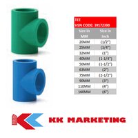 Ppr Equal Tee - Durable Plastic, Round Shape, Blue Finish | Easy To Install, High-temperature And Pressure Resistance, Warranty Included