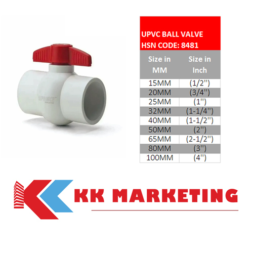 Upvc Ball Valve - Application: Plumbing