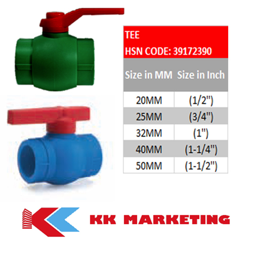 Green Ppr Ball Valve - Finish: Polished