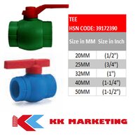 Green Ppr Ball Valve - Plastic, Less Than 1/2 Inch, Green Color, Polished Finish | Ideal For Industrial Water Media Control