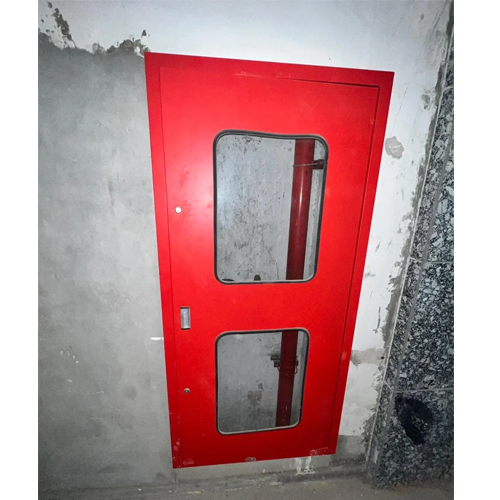 Single Skin Fire Resistant Door - Color: Red