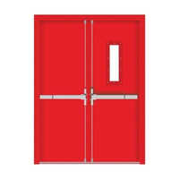 Steel Fire Rated Double Door With Vision Panel