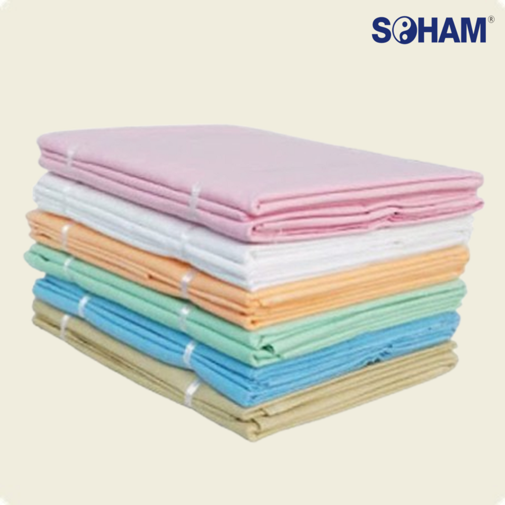 Pr-1004-Hospital Dyed Bedsheet - 165 Tc - Color: White