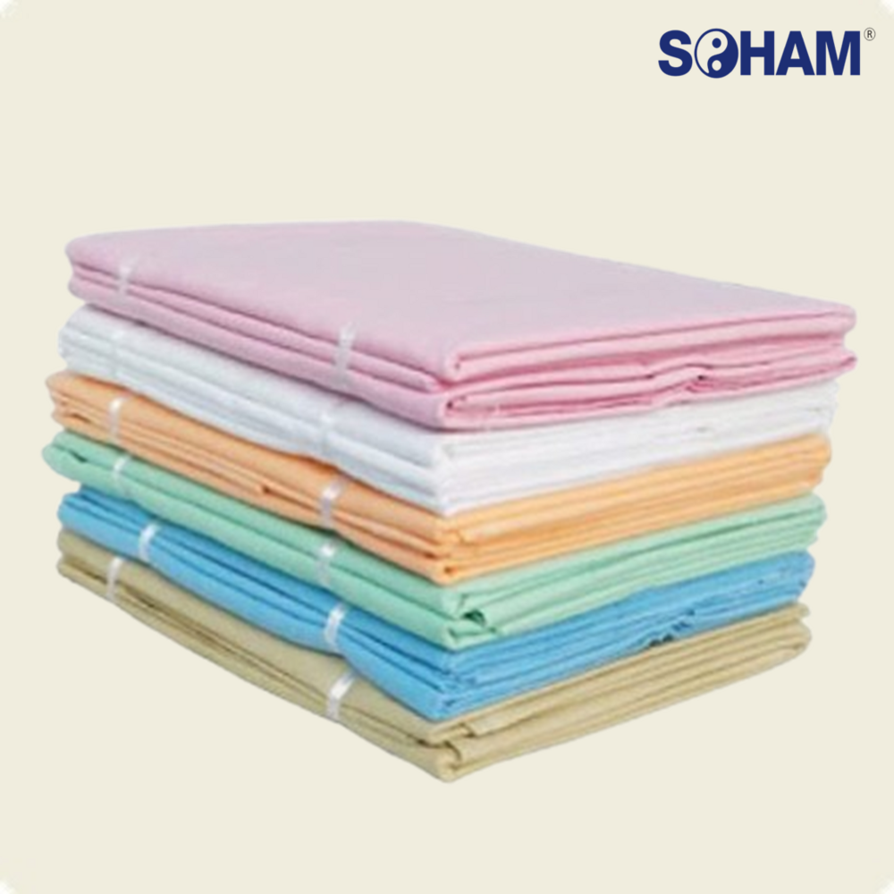 PR-1004 Hospital Dyed Bedsheet - 165 TC, 100% Combed Cotton | Soft, Breathable Fabric, Anti-Wrinkle, Hypoallergenic, Available in Multiple Colors