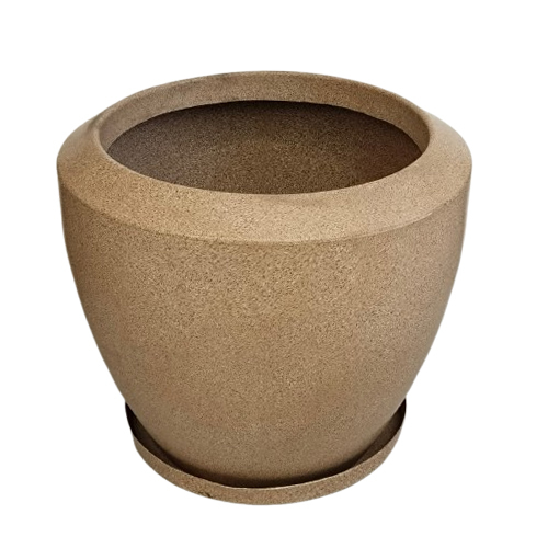 Round Shape Planter - Color: Brown