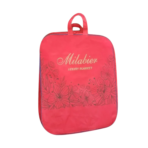 5Kg Red Printed Non Woven Blanket Bag - Size: 24X10X8Inch(Lxwxh)