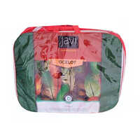 Green Transparent Pvc Bag - 18x22x7 Cm, Multi-color Design With Screen Printing | Stylish Organization For Cosmetics, Toiletries & Accessories