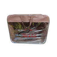 4kg Comforter Pvc Bag - Pvc Material, 19x23x9 Inches | Stylish Screen Printed Design, Secure Double String Closure, Dust & Moisture Protection