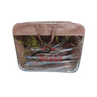 2kg Pvc Blanket Zipper Bag - Pvc Material, 19/23/9 Dimensions, Brown Color | Double String Style, Industrial Blanket Packaging, Screen Print For Labeling
