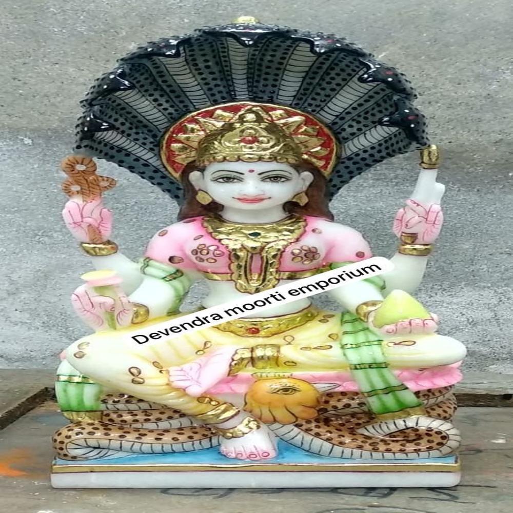 Marble Padmavati Mata Statue In Mumbai - Color: Multicolour