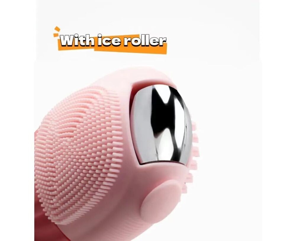3 In 1 Reusable Face Ice Roller - Bpa-free Silicone Material Compact Design | Ergonomic Grip Attached Lid Easy To Use And Clean