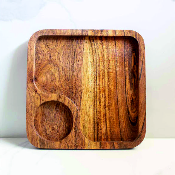 Square Platter - Color: Brown
