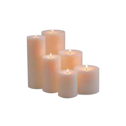 Wax Pillar Candle - Color: White