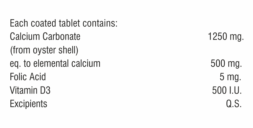 Calcium Tablet - Best Before: 18 Months