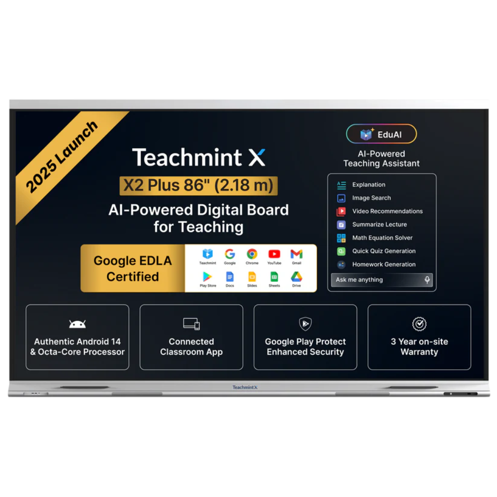 86 इंच Teachmint x2 AI इंटरैक्टिव फ्लैट पैनल