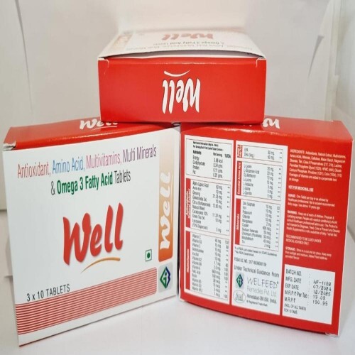 WELL Antioxidant, Amino Acid, Multivitamins Multi Minerals & Omega 3 Fatty Acid Tablets