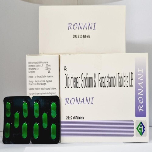 Ronani Diclofenac Sodium & Paracetamol Tablets I.P - Drug Type: General Medicines