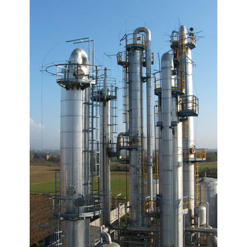 Industrial Distillation Column - Capacity: 100 Ltr