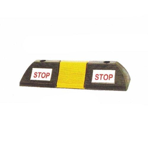 Rubber Car Parking Stopper - Color: Black & Yellow