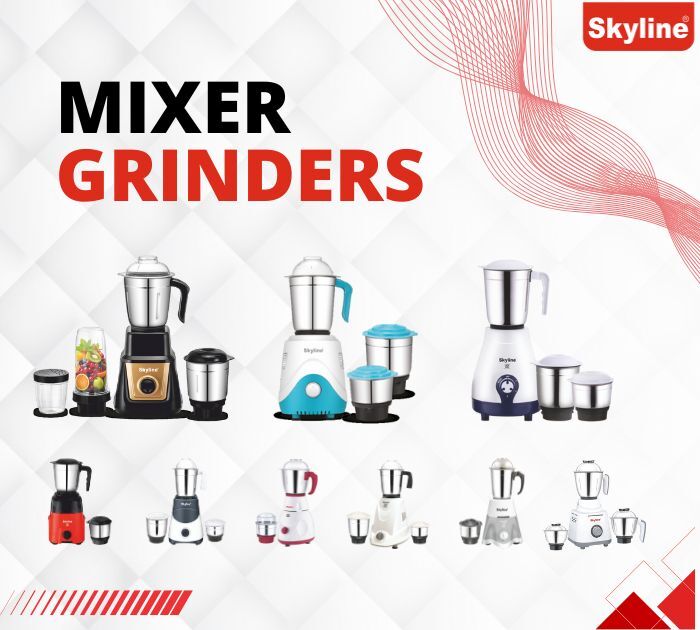 Skyline 750-watt Mixer Grinder With 3 Jars A Power-packed Performance For Every Kitchen