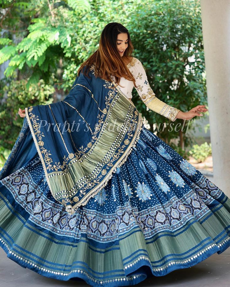 Digital Print Muslin Cotton Lehenga Choli