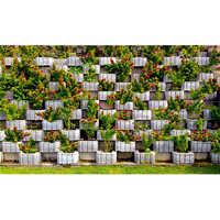 Designer Brick Wall - High-Quality Polished Concrete/Cement Customizable Size for Versatile Interior and Exterior Applications
